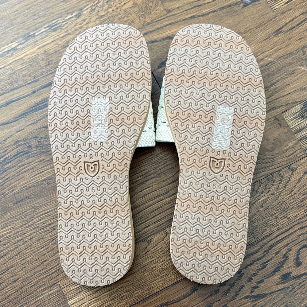 Rothy's Cream and Tan Slide Sandals - Picture 6 of 6